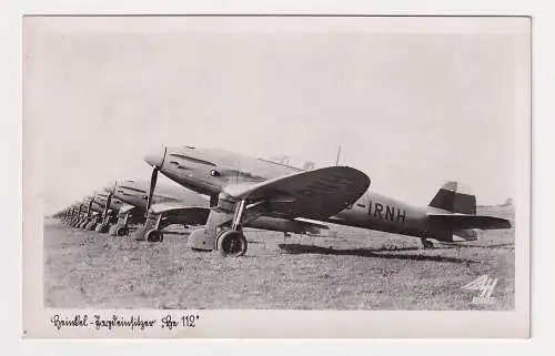 21124 Foto Ak Heinkel Jagdeinsitzer He 112 um 1940