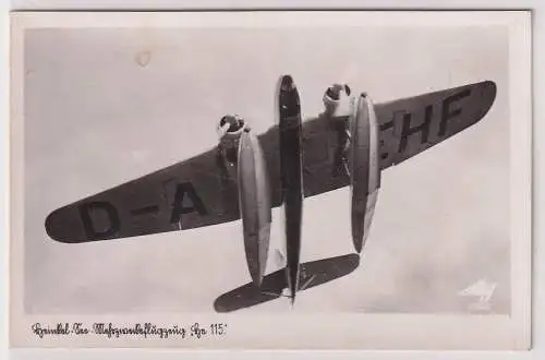 57967 Foto Ak Heinkel See-Mehrzweckflugzeug He 115 um 1940