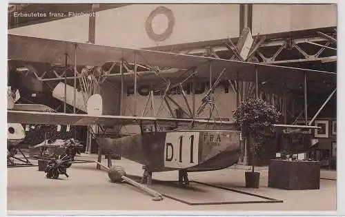38669 Foto Ak Erbeutetes franz. Flugboot (F.B.A.) um 1920