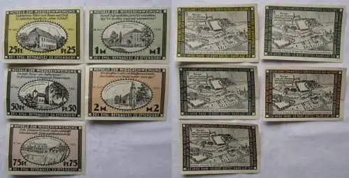 5 Banknoten Notgeld Ottendorf evangelischer Gemeindekirchenrat 1921 (168655)
