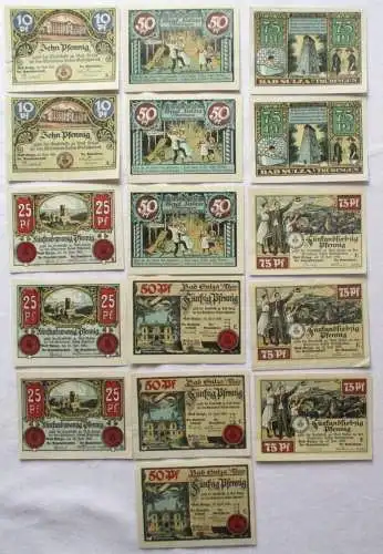 16 Banknoten Notgeld Gemeinde Bad Sulza 1921 (160468)