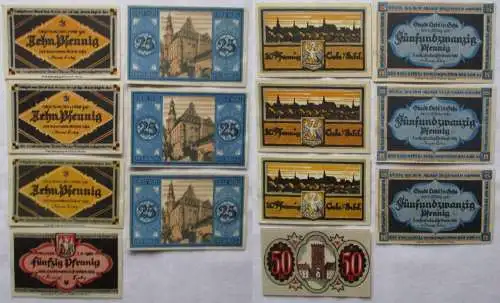 7 Banknoten Notgeld der Stadt Oels in Schlesien 1920/1921 (168581)