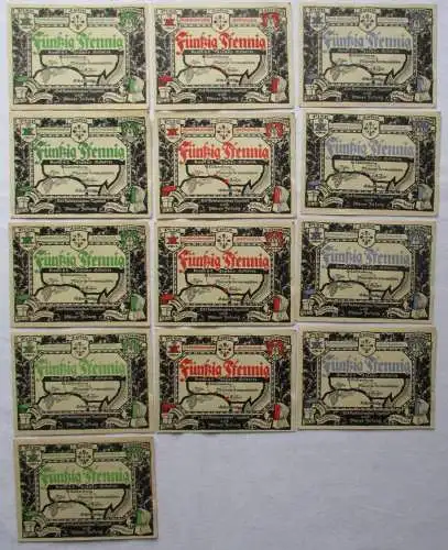 13 Banknoten Notgeld Holsteinische Schweiz um 1921 (163468)
