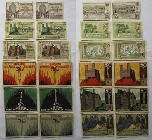 12 Banknoten Notgeld der Stadt Saalfeld 1921 (169121)