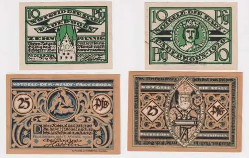 2 Banknoten Notgeld der Stadt Paderborn 1921 (169084)