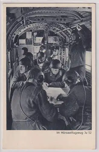 908476 Ak Junkers, Im Hörsaalflugzeug Ju 52 um 1940