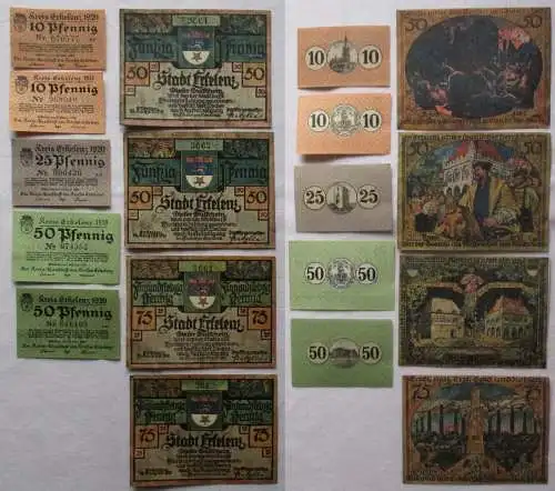 9 Banknoten Notgeld Stadt Erkelenz 1920/1921 (168630)