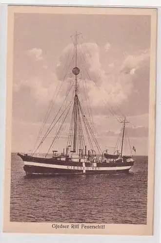 67197 Ak Gjedser Riff Feuerschiff um 1920