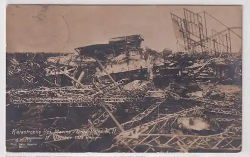 04263 Foto Ak Katastrophe des Marine-Luftschiffes L II 17. Oktober 1913