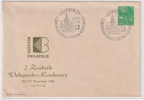 96259 DDR Ganzsachen Brief Leipzig 2.Tentrale Delegierten Konferenz 1955
