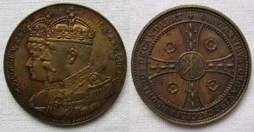 Krönungsmedaille König Georg V Königin Mary Cantantibus Organis (167726)