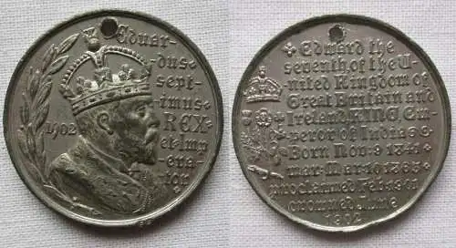 Krönungsmedaille König Edward VII Krönung Juni 1902 (166849)