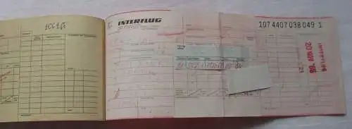 INTERFLUG Flugschein & Gepäckabschnitt Peking Moskau Berlin 1985 (111170)