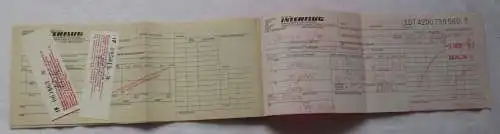 INTERFLUG Flugschein & Gepäckabschnitt Berlin Peking Berlin 1987 (113555)