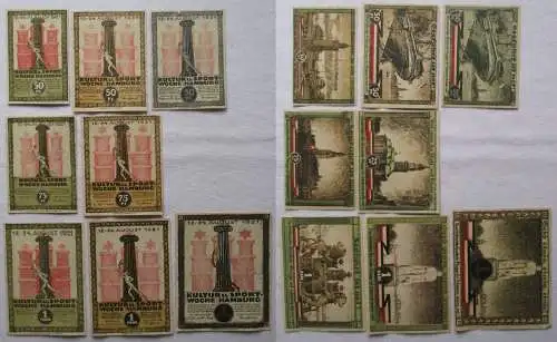 8 Banknoten Notgeld Kultur- und Sportwoche Hamburg 1921 (168577)