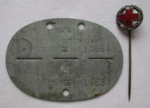 Erkennungsmarke Freiwillige Krankenpflege Wehrkreis IV Dresden Abzeichen /168116