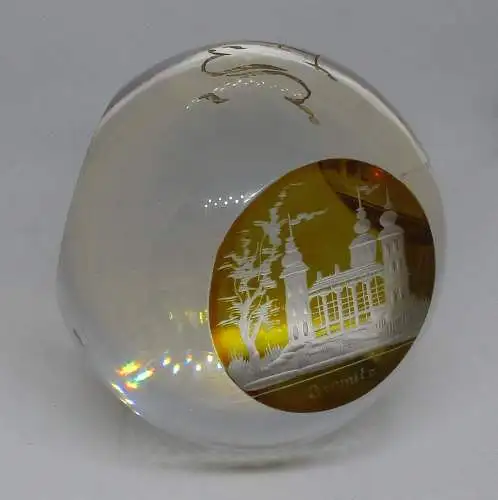 antiker Briefbeschwerer Glas Seebad Haffkrug Neustadt Grömitz Holstein (128591)