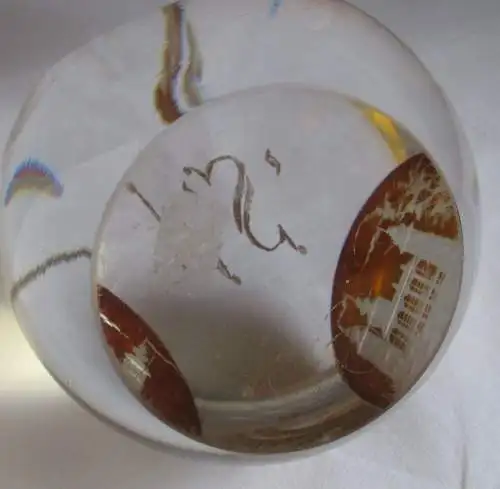 antiker Briefbeschwerer Glas Seebad Haffkrug Neustadt Grömitz Holstein (128591)