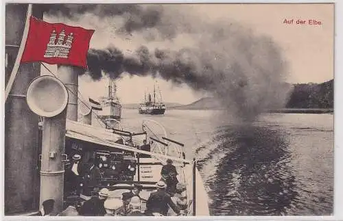 19628 Ak Schiffe auf der Elbe 1919