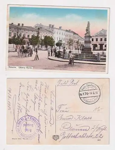 44803 Feldpost Ak Rzeszów Główny Rynek 1914