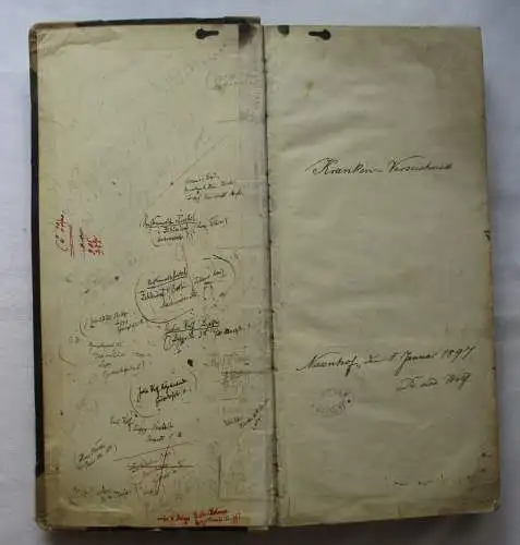 Krankenverzeichnis von Dr. med. Wolf aus Naunhof aus den Jahren 1897-98 (158540)