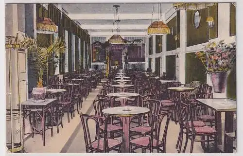 12303 Ak Frankfurt am Main Kaiserstr. 52 Kaffee Orest Wintergarten um 1920