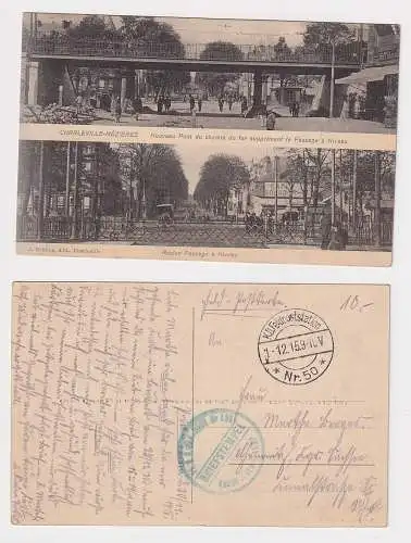 20381 Feldpost Ak Charleville-Mézières FrankreichNeue Eisenbahnbrücke 1915