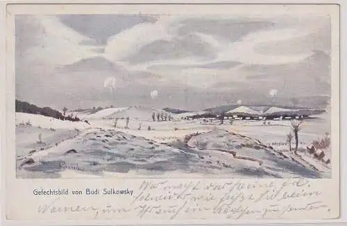 14363 Feldpost AK Gefechtsbild von Budi Sulkowsky 1916