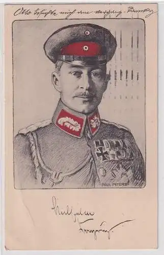 03631 Feldpost AK Prinz Wilhelm II. Künstler Paul Peters 1915