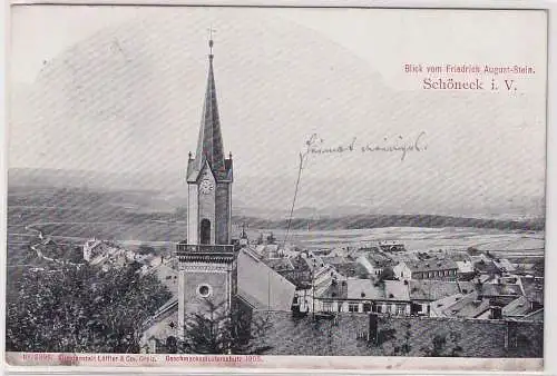 32685 AK Schöneck im Vogtland - Blick vom Friedrich August-Stein 1905