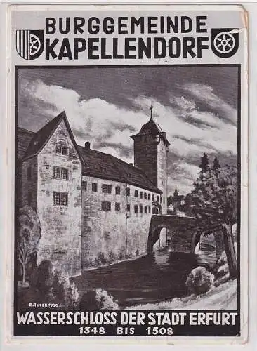 91689 Künstler Ak Burggemeinde Kapellendorf E. Ruser 1930 Wasserschloss