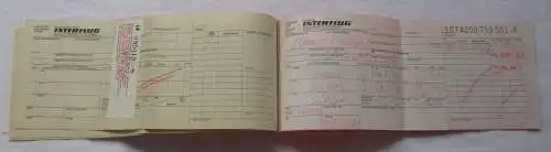 INTERFLUG Flugschein & Gepäckabschnitt Berlin Peking (Beijing) 1987 (110821)