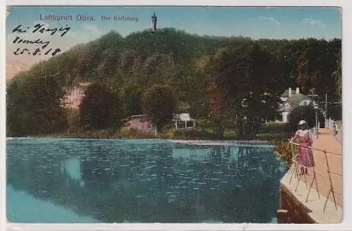 38245 AK Luftkurort Oliva Oliwa (Danzig) - Der Karlsberg 1918