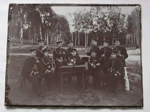 Reservistika Foto Gruppenbild Soldaten Dresden um 1900 (114850)
