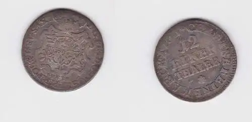 1/12 Taler Silber Münze Sachsen 1763 IFoF (127362)