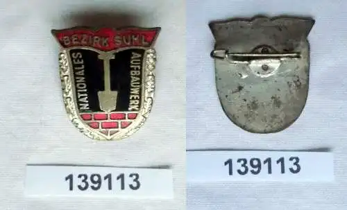 DDR NAW Abzeichen Nationales Aufbauwerk Bezirk Suhl Silber (139113)