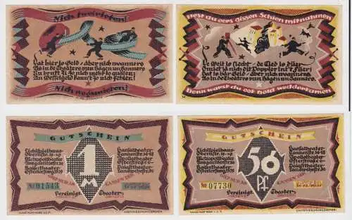 50 Pfennig & 1 Mark Banknoten Bremen Vereinigte Theater Hagen & Sanders (138500)