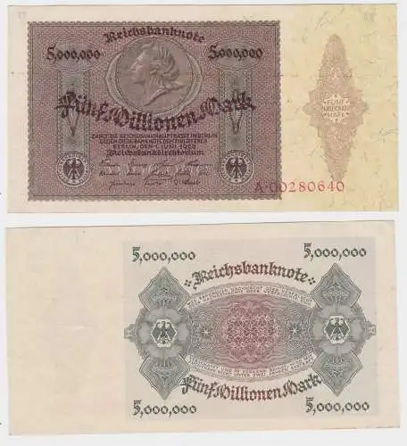5 Millionen Mark Banknote Deutsches Reich Berlin 1. Juni 1923 Ro. 88 (121124)