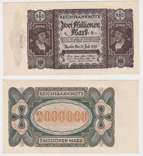 2 Millionen Mark Banknote Inflation Berlin 23.07.1923 Rosenberg Nr. 89a (128582)