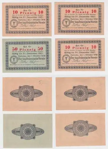 4 Banknoten Der kaufmännische Verein Namslau 1.10.1918 (137334)