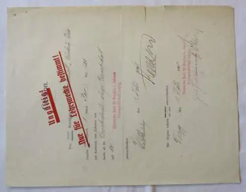 seltenes Wertpapier Gewerkschaft Glück auf Werra Leipzig 1908 (144091)