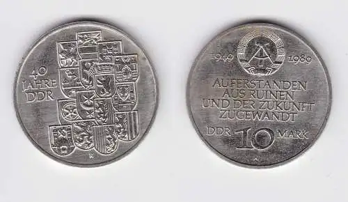DDR Gedenk Münze 10 Mark 40.Jahrestag der DDR 1989 (148757)