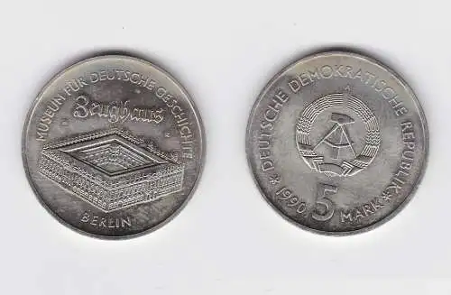 DDR Gedenk Münze 5 Mark Berlin Zeughaus 1990 vorzüglich (148416)