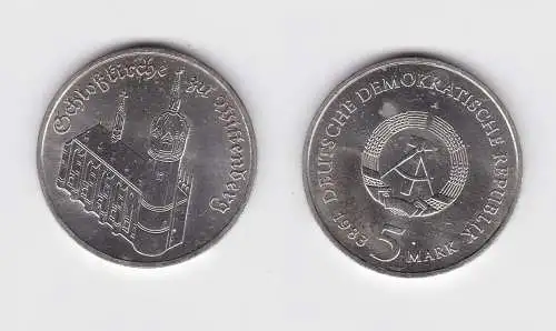 DDR Gedenk Münze 5 Mark Schloßkirche zu Wittenberg 1983 vorzüglich (148621)