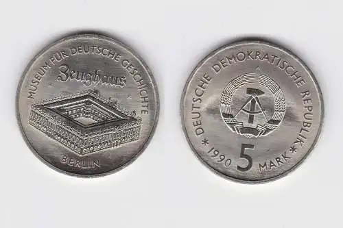 DDR Gedenk Münze 5 Mark Berlin Zeughaus 1990 vorzüglich (148811)