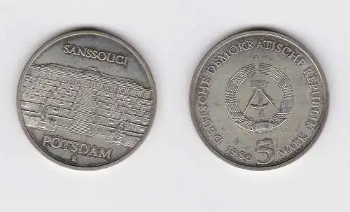 DDR Gedenk Münze 5 Mark Potsdam Sanssouci 1986 vorzüglich plus (148778)