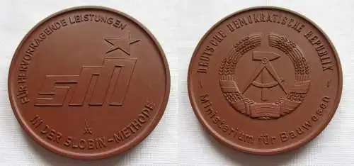 DDR Porzellan Medaille Hervorragende Leistungen in der Slobin-Methode (149505)