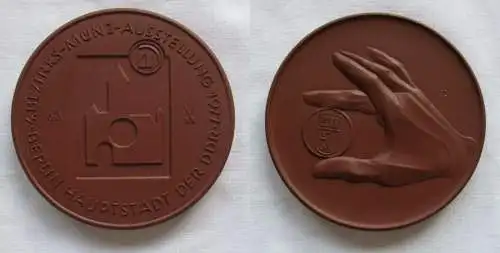 DDR Medaille Meissner Porzellan 4.Bezirksmünzausstellung Berlin 1977 (149509)