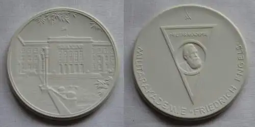 DDR Meissner Porzellan Medaille Militärakademie "Friedrich Engels" (149628)