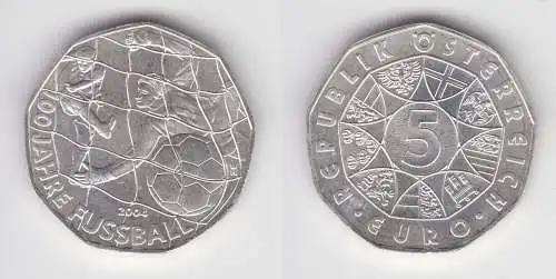 5 Euro Silber Münze Österreich 2004 100 Jahre Fussball (123770)